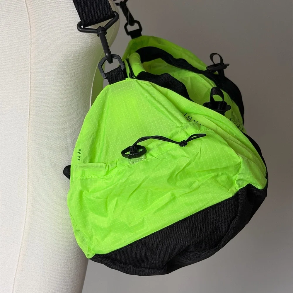 RLX Ralph Lauren Neon Green and Black Sport Packable Duffel Lightweight Bag